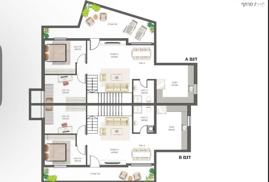 קוטג' דו משפחתי 8 חדרים 280 מ"ר | בריכה | אבן יהודה | בהזדמנות-3