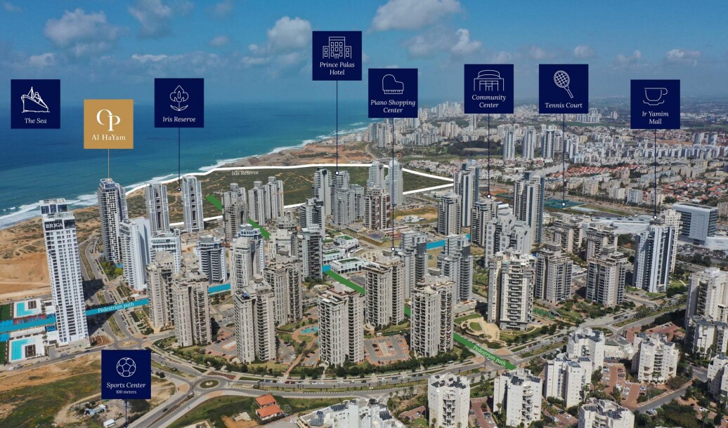 למכירה בפרויקט OP עיר ימים נתניה | דירת 5 חדרים יוקרתית עם נוף לים-3